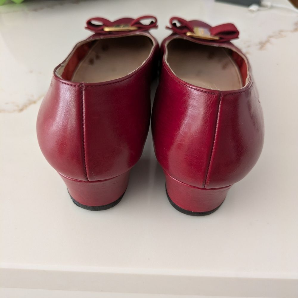 Salvatore Ferragamo Women's Red Leather Shoes - Picture 4 of 7